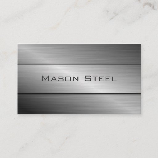 Customizable Cool Stainless Steel Effect, Business Card