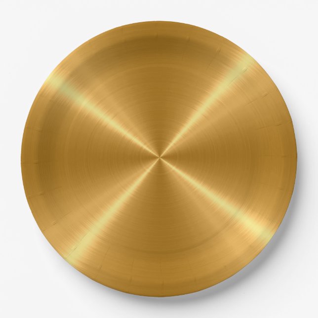 Cool Stainless Steel Metal #102 Paper Plates (Front)