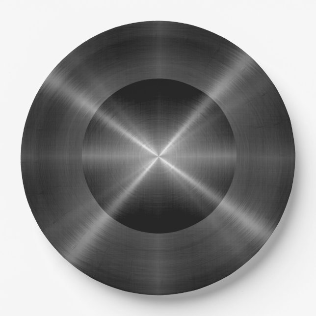 Cool Stainless Steel Metal #106 Paper Plates (Front)
