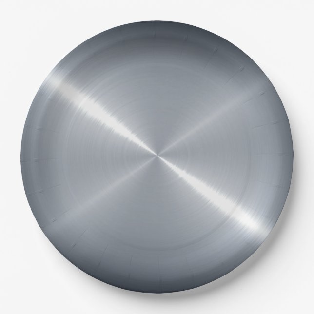 Cool Stainless Steel Metal #58 Paper Plates (Front)