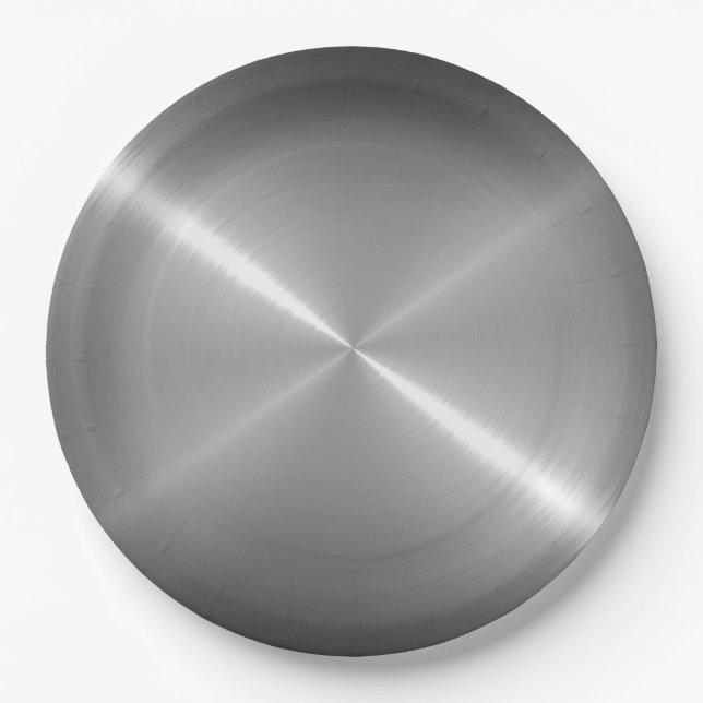Cool Stainless Steel Metal #62 Paper Plates (Front)