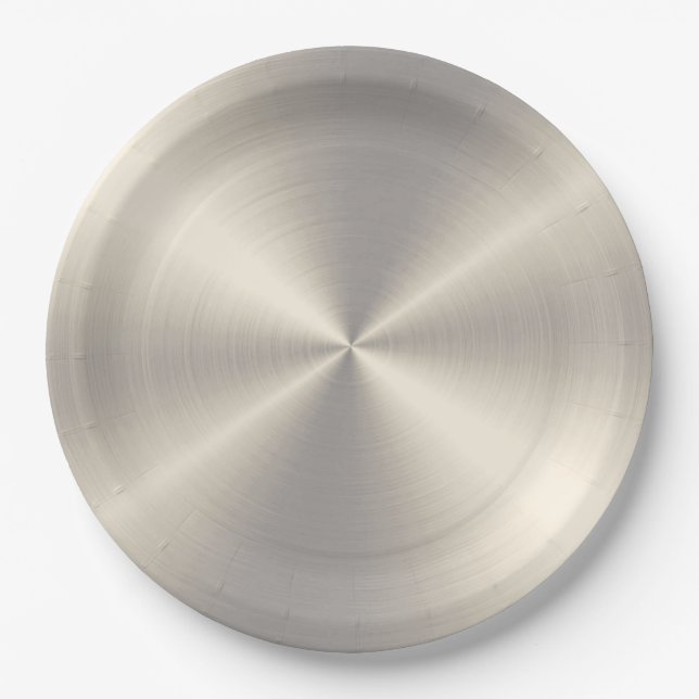 Cool Stainless Steel Metal #99 Paper Plates (Front)