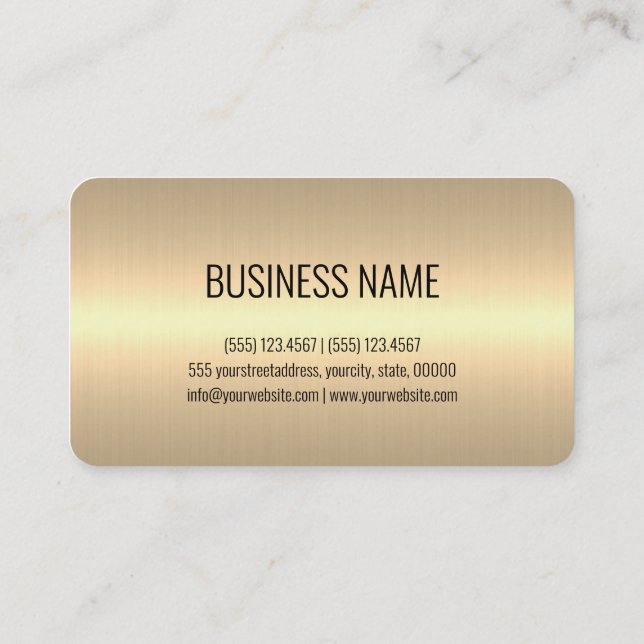 Cool Stainless Steel Metal Look #4 Business Card (Back)