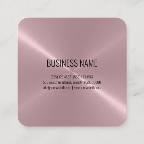 Cool Stainless Steel Metal Look 9 Square Business Card