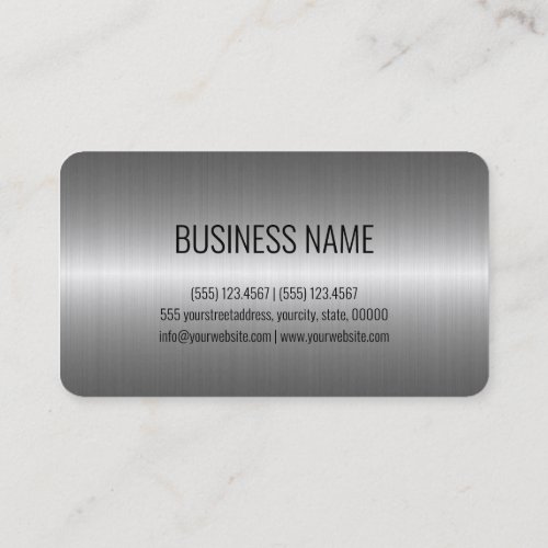 Cool Stainless Steel Metal Look Business Card