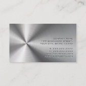 Cool Stainless Steel Promoter Business Card (Back)
