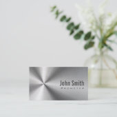 Cool Stainless Steel Promoter Business Card (Standing Front)