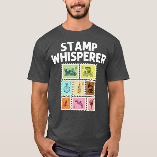 Cool Stamp For Men Women Stamp Collecting Postal P T_Shirt