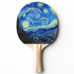 Cool Starry Night Vincent Van Gogh painting art Ping Pong Paddle