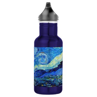 Cool Starry Night Vincent Van Gogh painting art Stainless Steel Water Bottle
