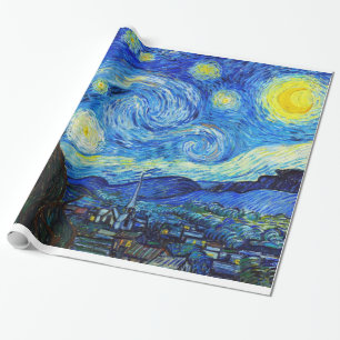 Cool Starry Night Vincent Van Gogh painting ART Wrapping Paper