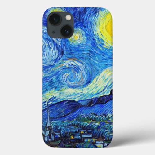 Cool Starry Night Vincent Van Gogh painting iPhone 13 Case