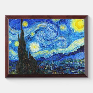 Cool Starry Night Vincent Van Gogh painting classy Award Plaque