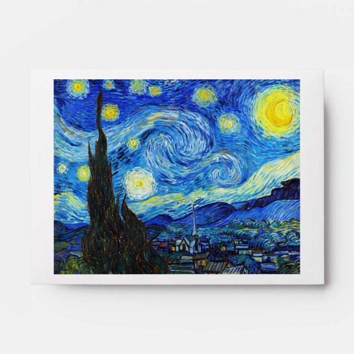 Cool Starry Night Vincent Van Gogh painting Envelopes