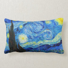 Cool Starry Night Vincent Van Gogh painting Lumbar Pillow