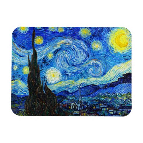 Cool Starry Night Vincent Van Gogh painting Magnet