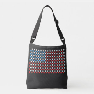 Cool Stars American flag design Crossbody Bag