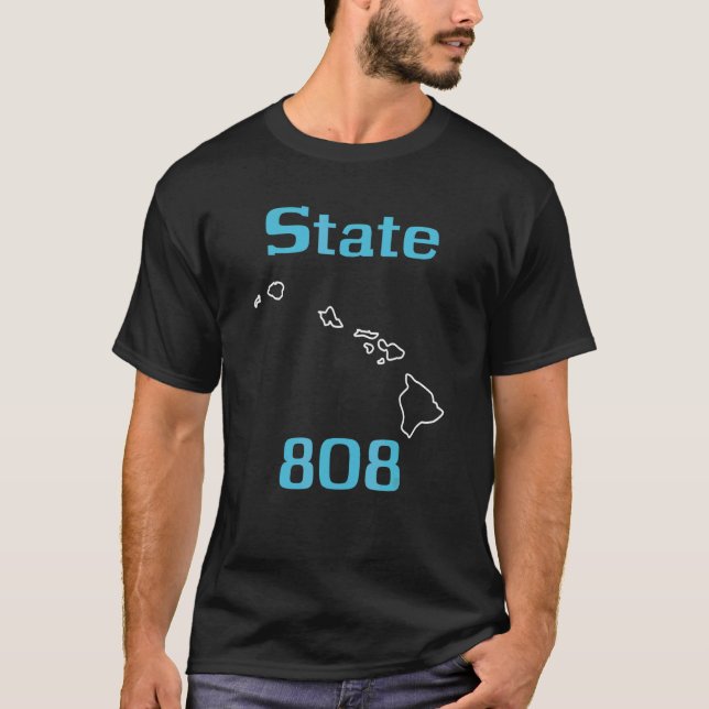 Cool State 808 Hawaii Area Code T-Shirt (Front)