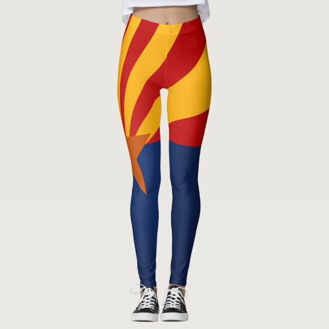 Cool State Of Arizona Flag Fashion Leggings (Front)
