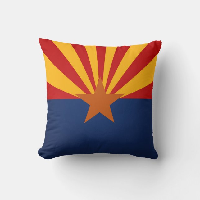 Cool State Of Arizona Flag Throw Pillow (Front)