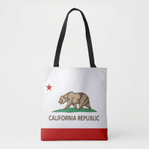 Cool State Of California Flag Fashion Tote Bag