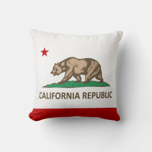 Cool State Of California Flag Throw Pillow