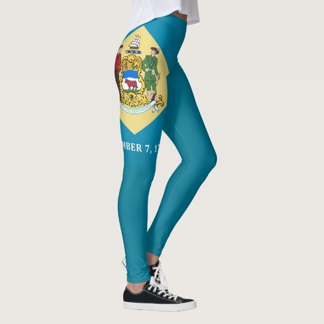 Cool State Of Delaware Flag Fashion Leggings (Right)