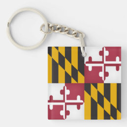 Cool State Of Maryland Flag Keychain
