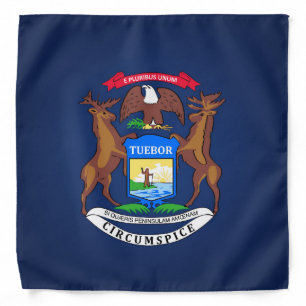 Cool State Of Michigan Flag Fashion Bandana