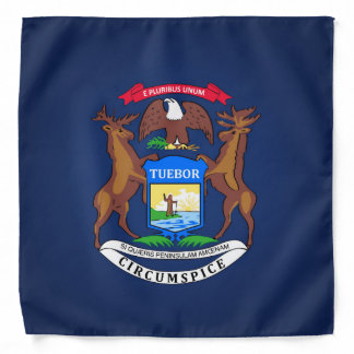 Cool State Of Michigan Flag Fashion Bandana