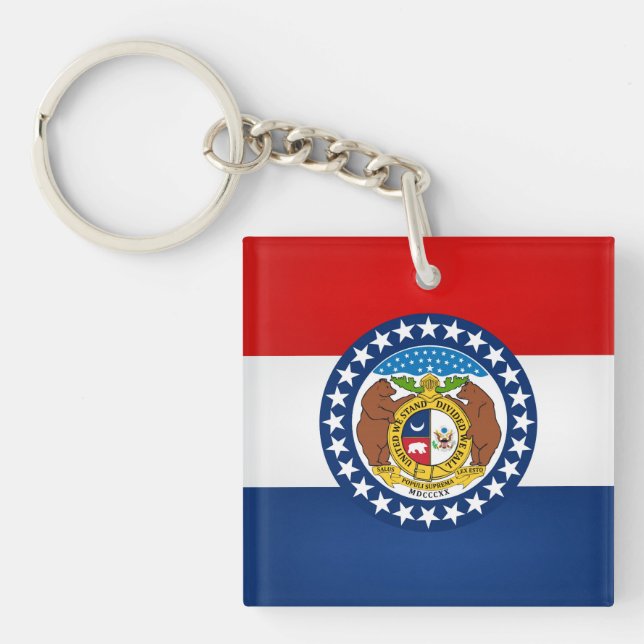 Cool State Of Missouri Flag Keychain (Front)