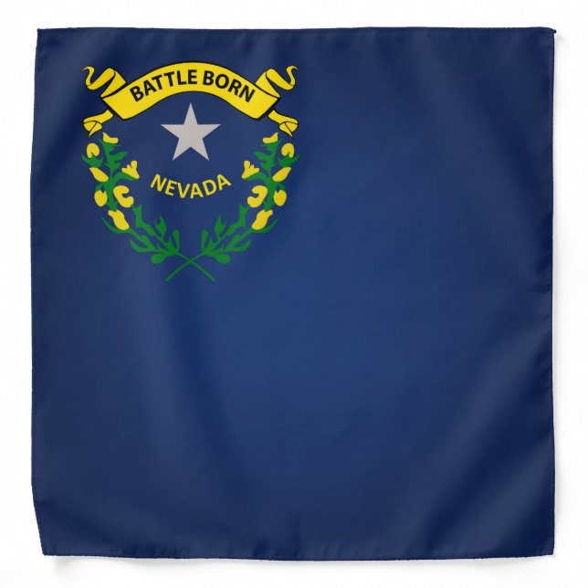 Cool State Of Nevada Flag Fashion Bandana (Front)