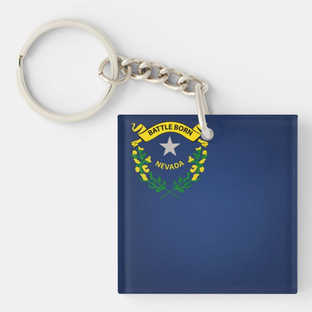 Cool State Of Nevada Flag Keychain (Front)