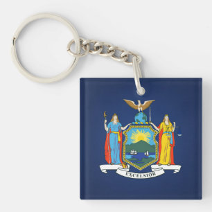 Cool State Of New York Flag Keychain
