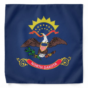 Cool State Of North Dakota Flag Fashion Bandana