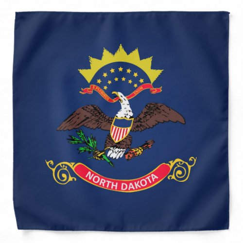 Cool State Of North Dakota Flag Fashion Bandana
