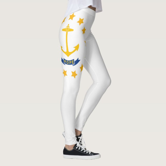 Cool State Of Rhode Island Flag Fashion Leggings (Right)