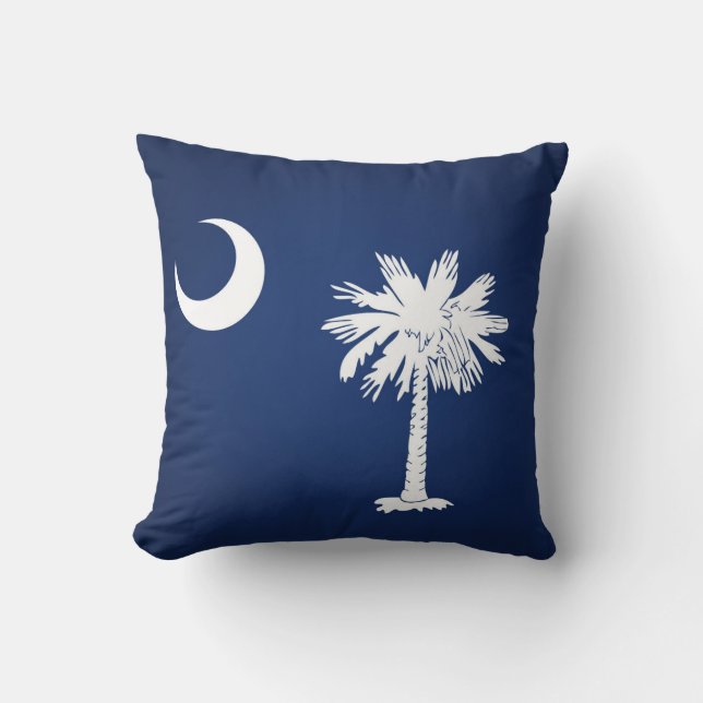 Cool State Of South Carolina Flag Throw Pillow (Front)
