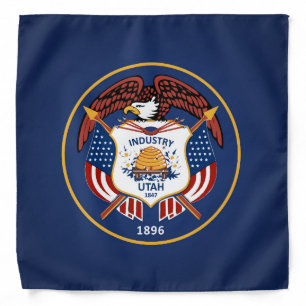 Cool State Of Utah Flag Fashion Bandana