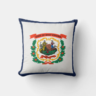 Cool State Of West Virginia Flag Throw Pillow