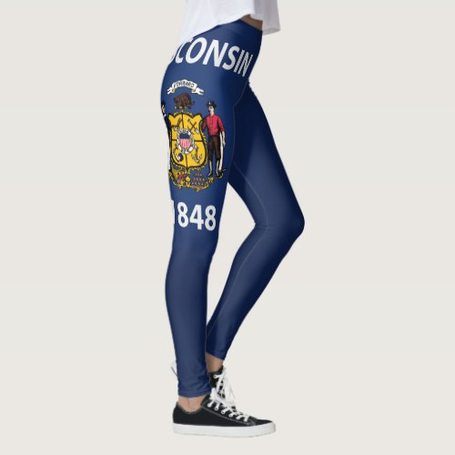 Cool State Of Wisconsin Flag Fashion Leggings
