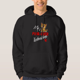 Cool Statement Cat Romantic Love Valentine's Day P Hoodie
