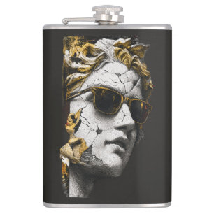 Cool Statue with Sunglasses – Ancient Wisdom Moder Flask