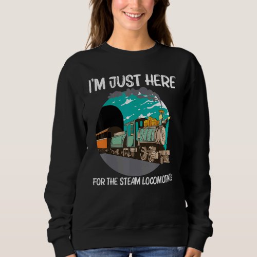 Cool Steam Locomotive For Men Women Railroad Train Sweatshirt