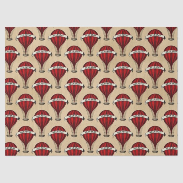 Cool steampunk balloon pattern tiled tissue paper (Front)