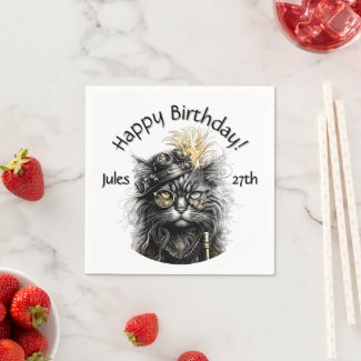 Cool Steampunk Cat Name and Age Text