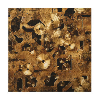 Cool Steampunk Design Wood Wall Art