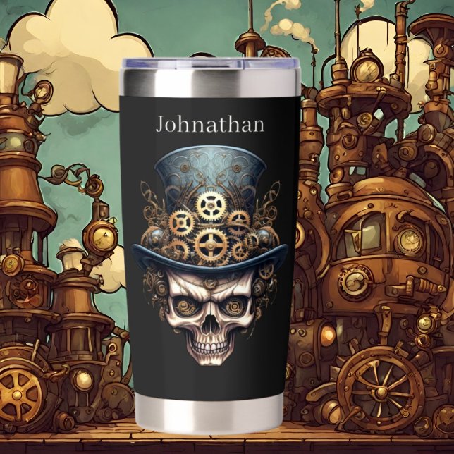 Cool steampunk lovers add name  insulated tumbler (Creator Uploaded)