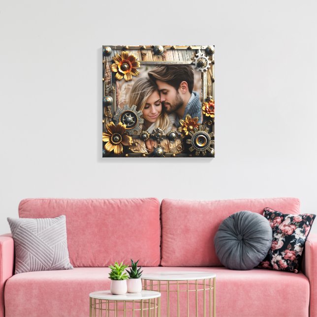 Cool Steampunk Personalized Photo Canvas Print (Insitu(LivingRoom))