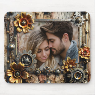 Cool Steampunk Personalized Photo Mouse Pad